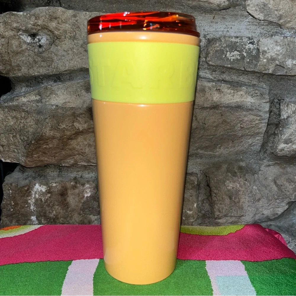 NWT STARBUCKS Limited Edition Orange & Yellow Tumbler 2025 16oz 473ML